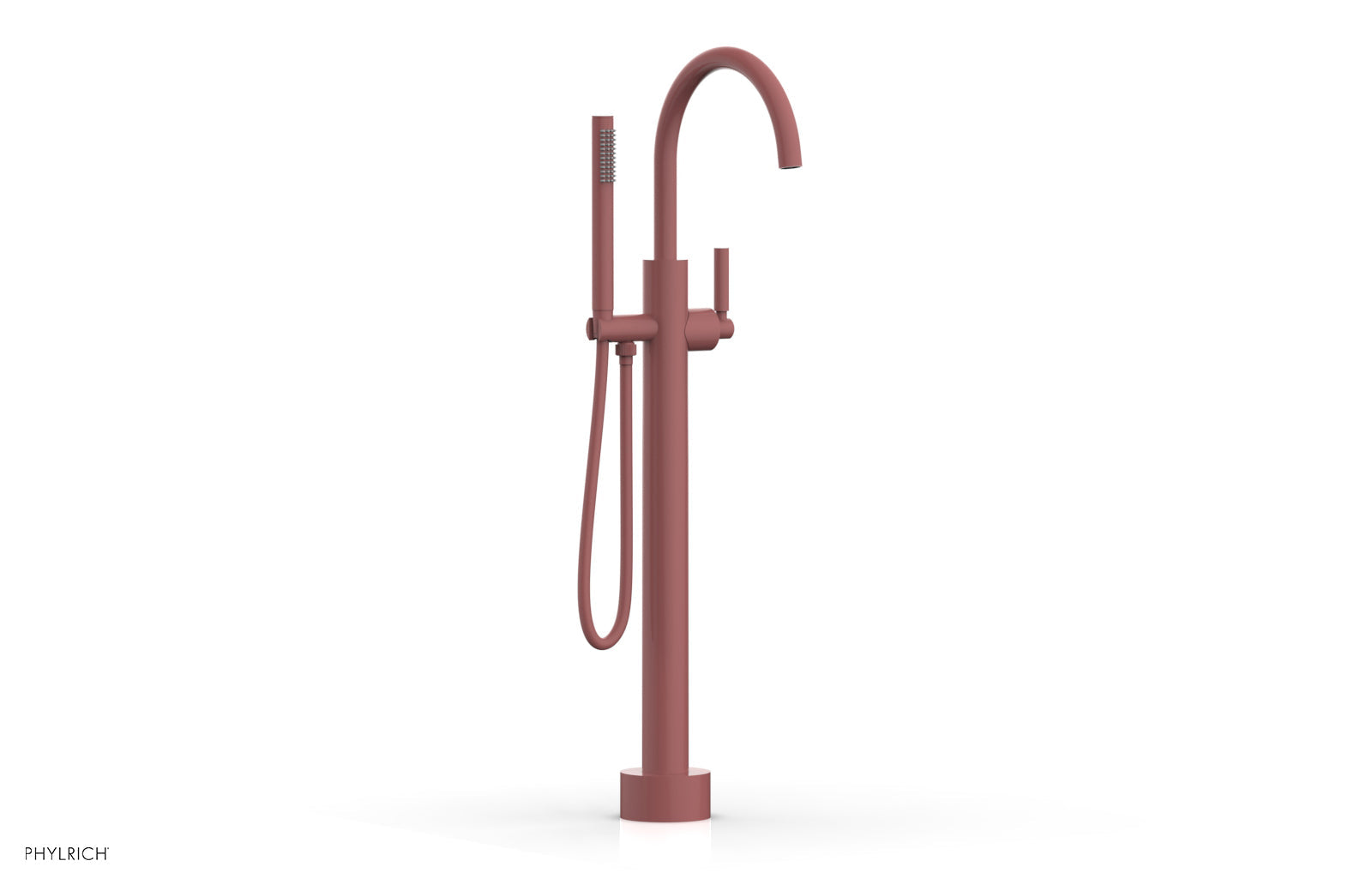 BASIC Low Floor Mount Tub Filler - Lever Handle with Hand Shower D130-44-03