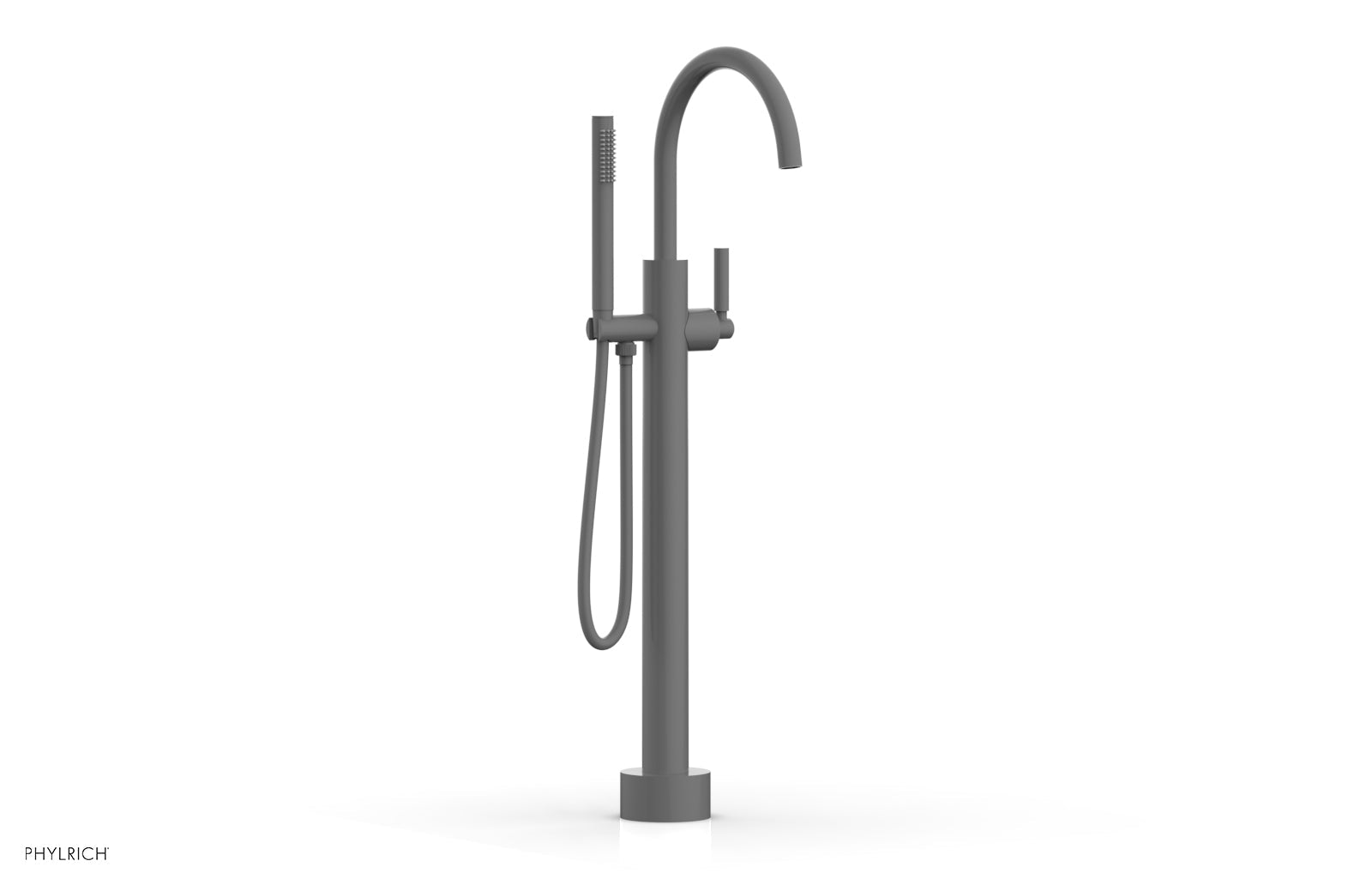 BASIC Low Floor Mount Tub Filler - Lever Handle with Hand Shower D130-44-03