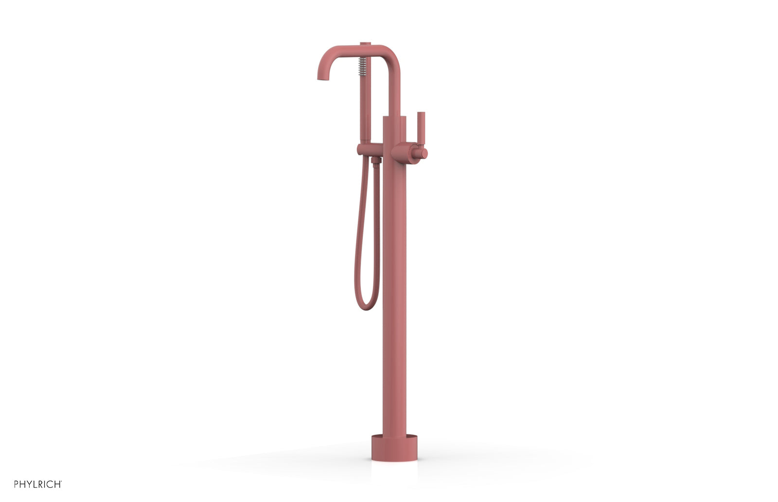 BASIC Tall Floor Mount Tub Filler - Lever Handle with Hand Shower D130-45-01