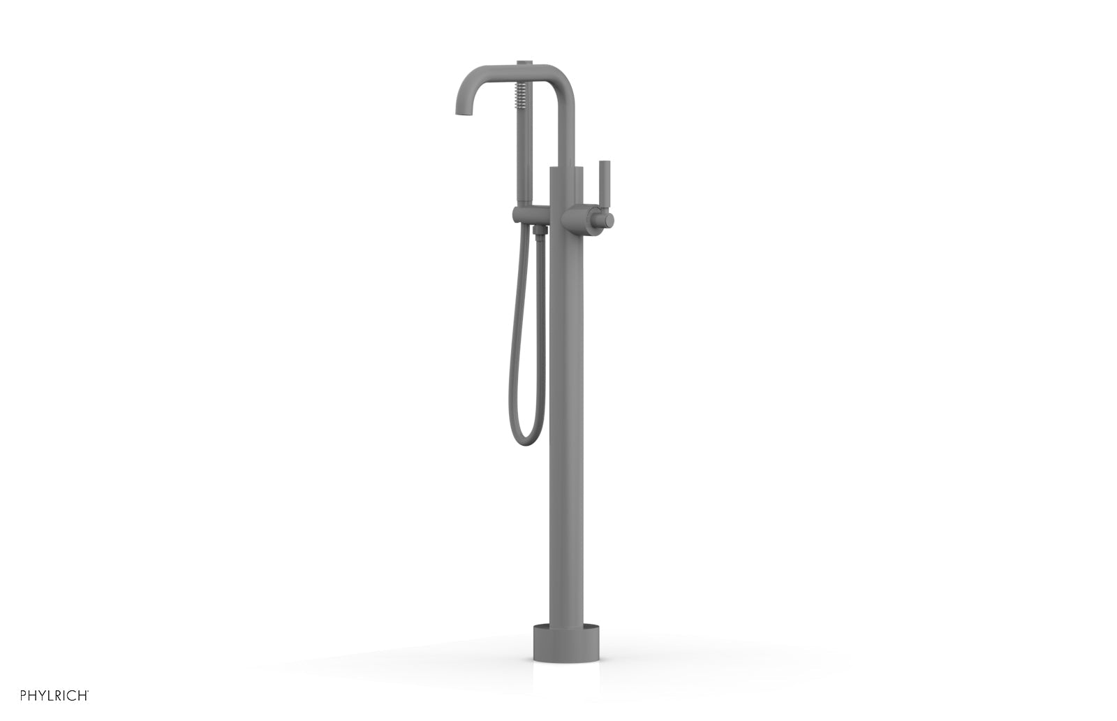 BASIC Tall Floor Mount Tub Filler - Lever Handle with Hand Shower D130-45-01