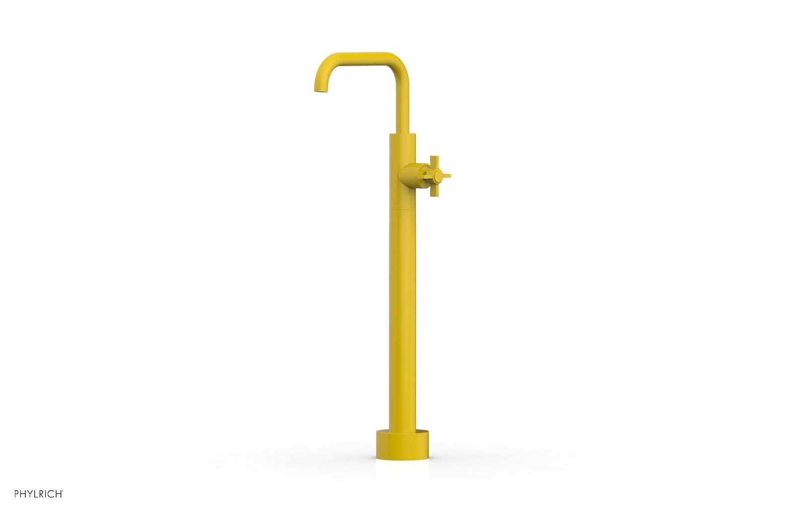 BASIC Low Floor Mount Tub Filler - Cross Handle D132-45-04