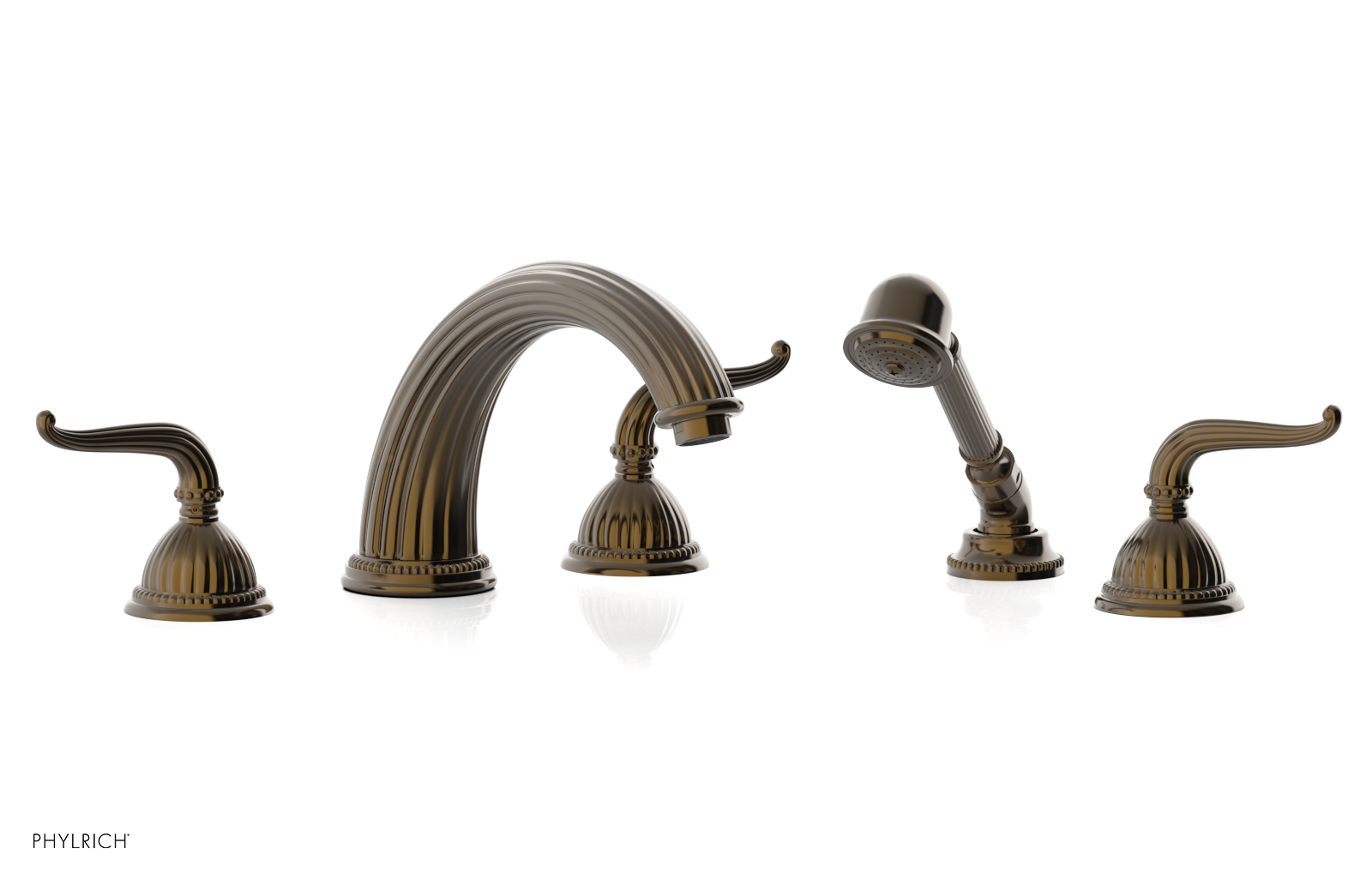 GEORGIAN & BARCELONA Deck Tub Set with Hand Shower - Lever Handles K2141P1