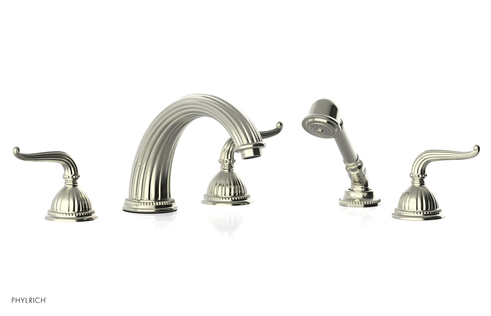GEORGIAN & BARCELONA Deck Tub Set with Hand Shower - Lever Handles K2141P1