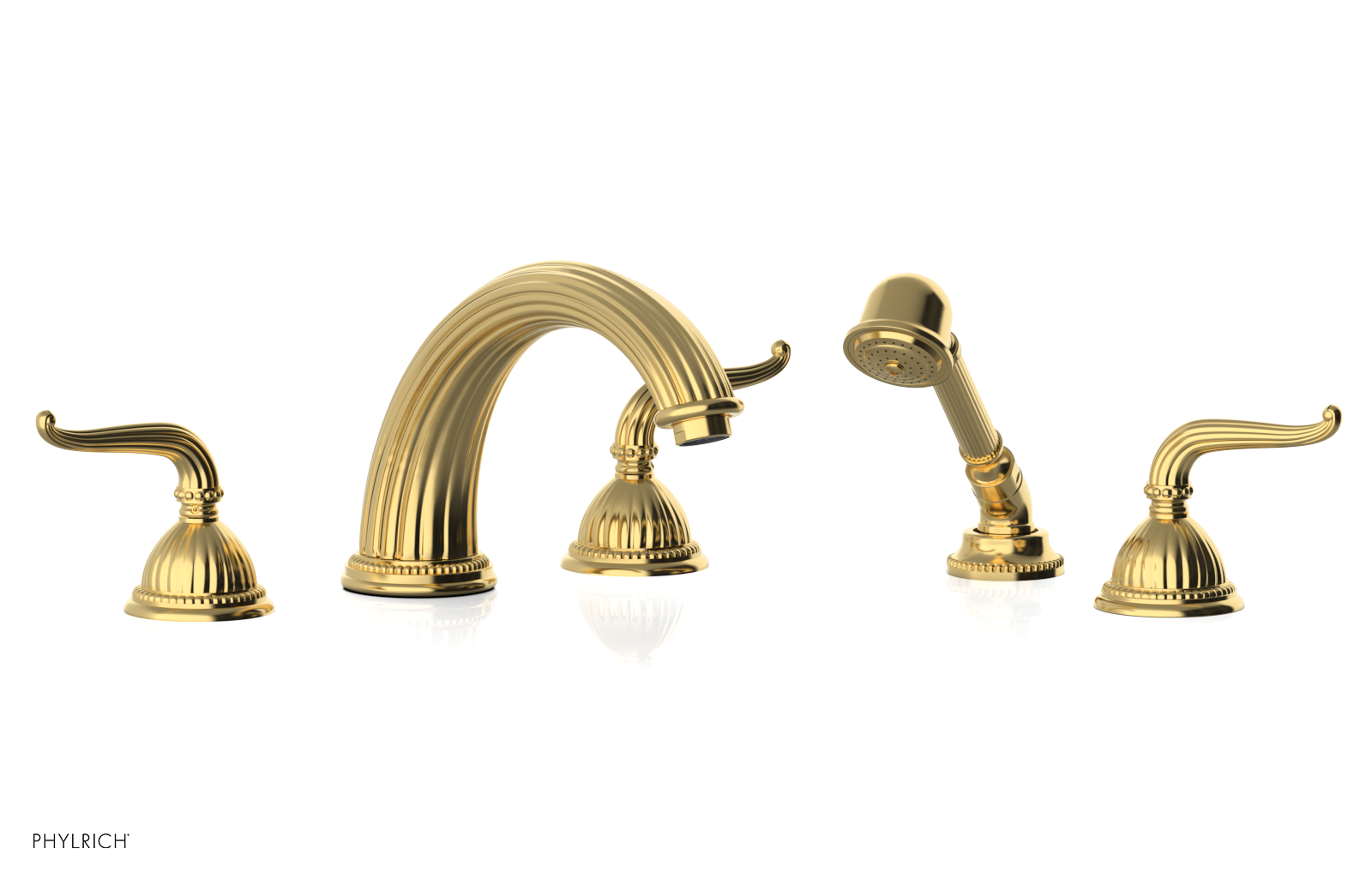 GEORGIAN & BARCELONA Deck Tub Set with Hand Shower - Lever Handles K2141P1