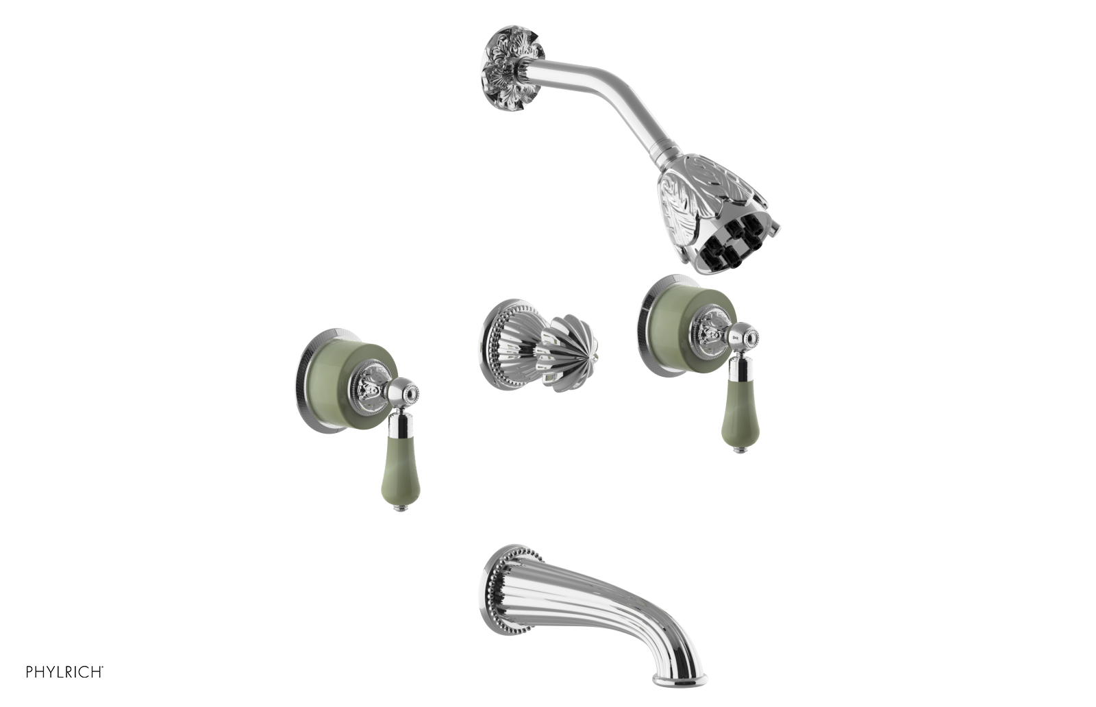 Three Handle Tub and Shower Set