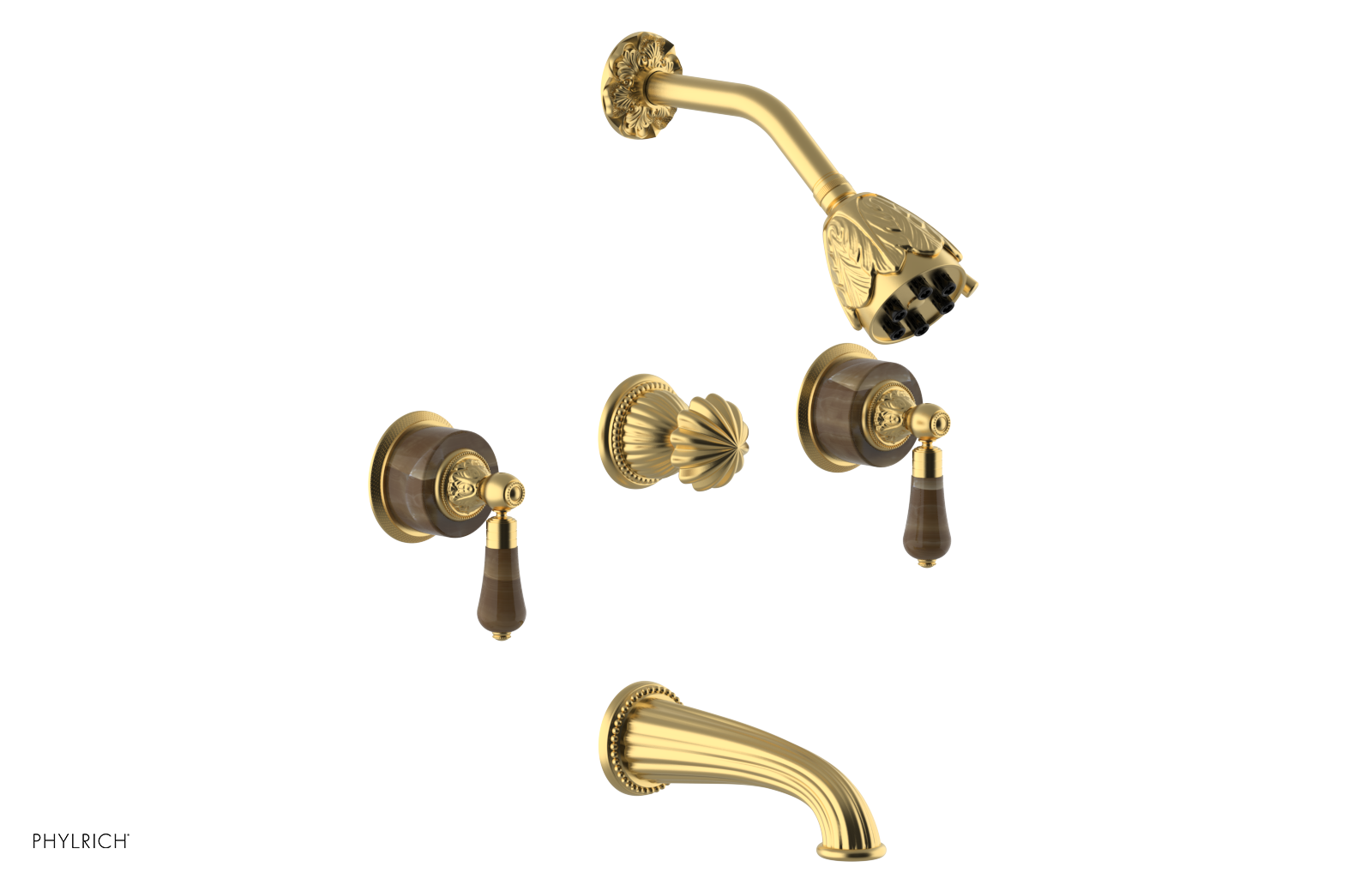 VERSAILLES Three Handle Tub and Shower Set - Brown Onyx K2241