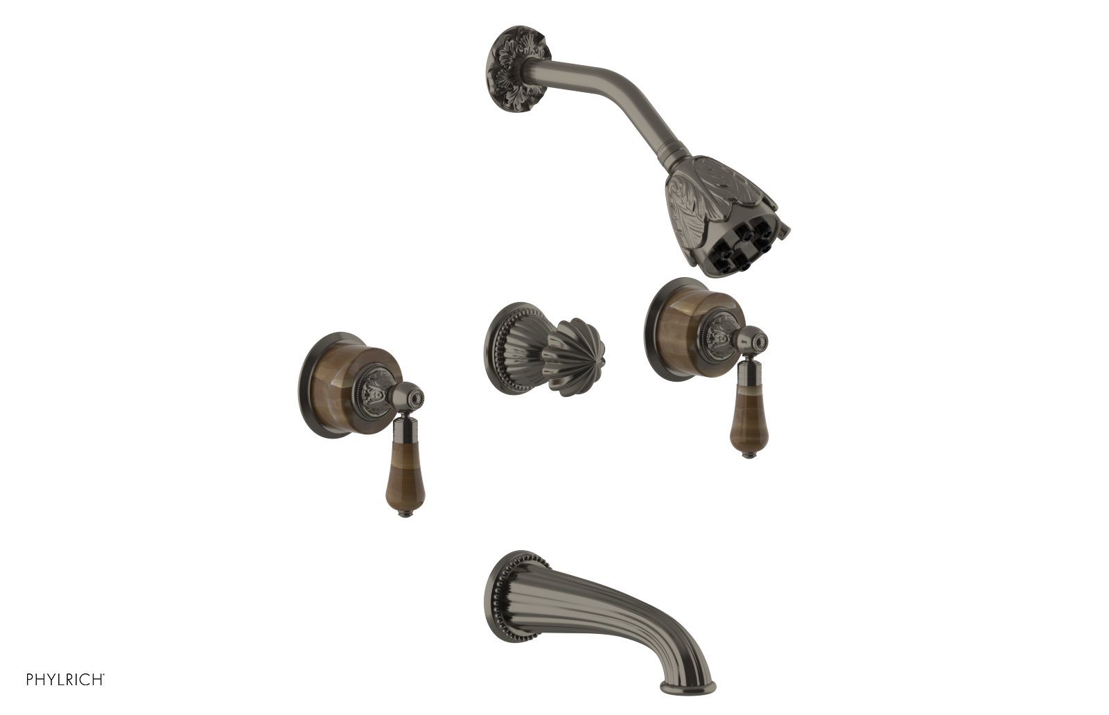 VERSAILLES Three Handle Tub and Shower Set - Brown Onyx K2241