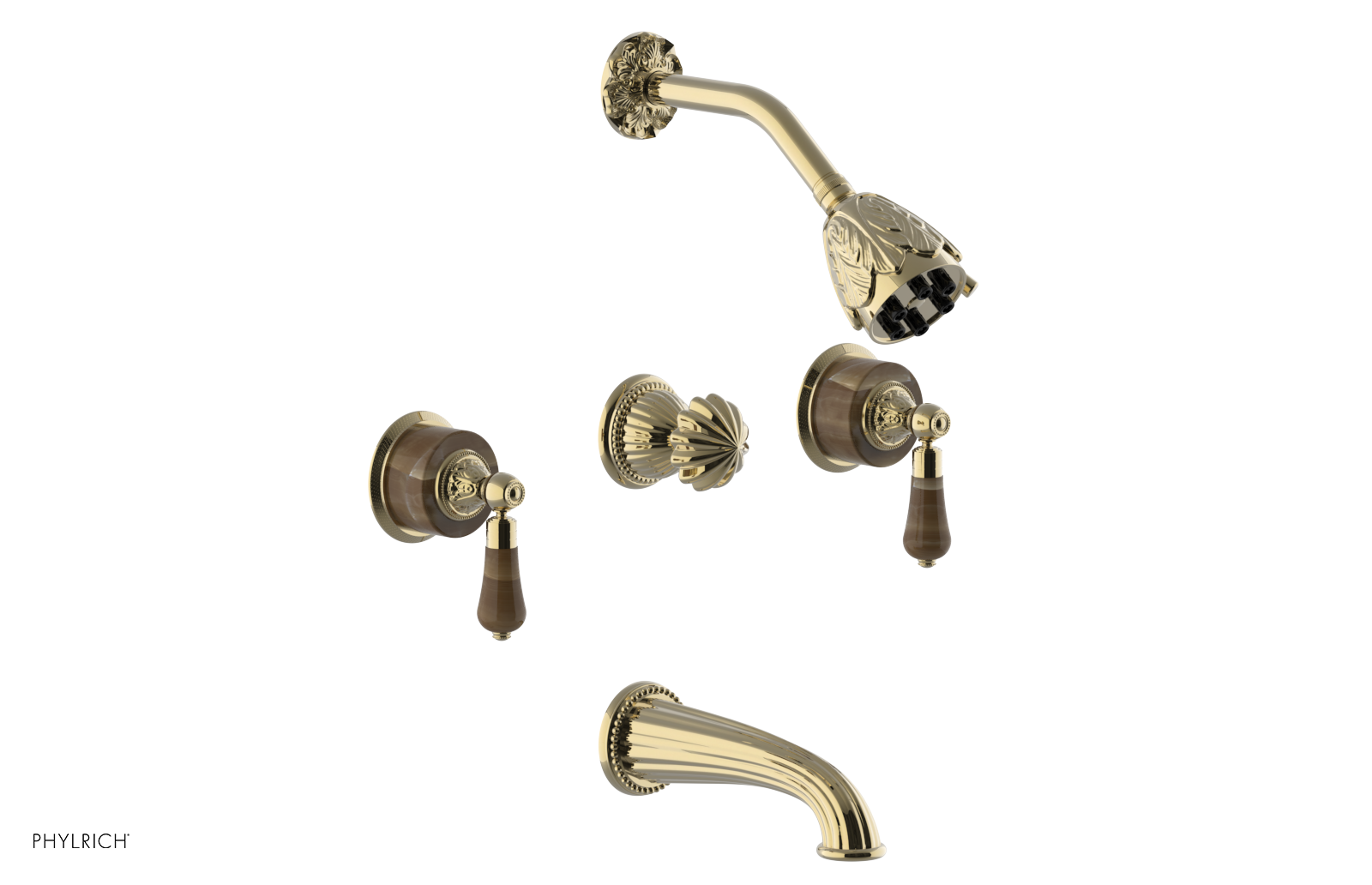 VERSAILLES Three Handle Tub and Shower Set - Brown Onyx K2241