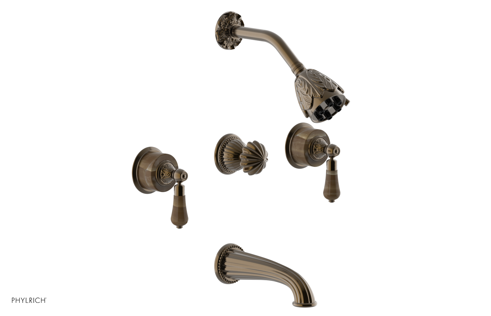 VERSAILLES Three Handle Tub and Shower Set - Brown Onyx K2241