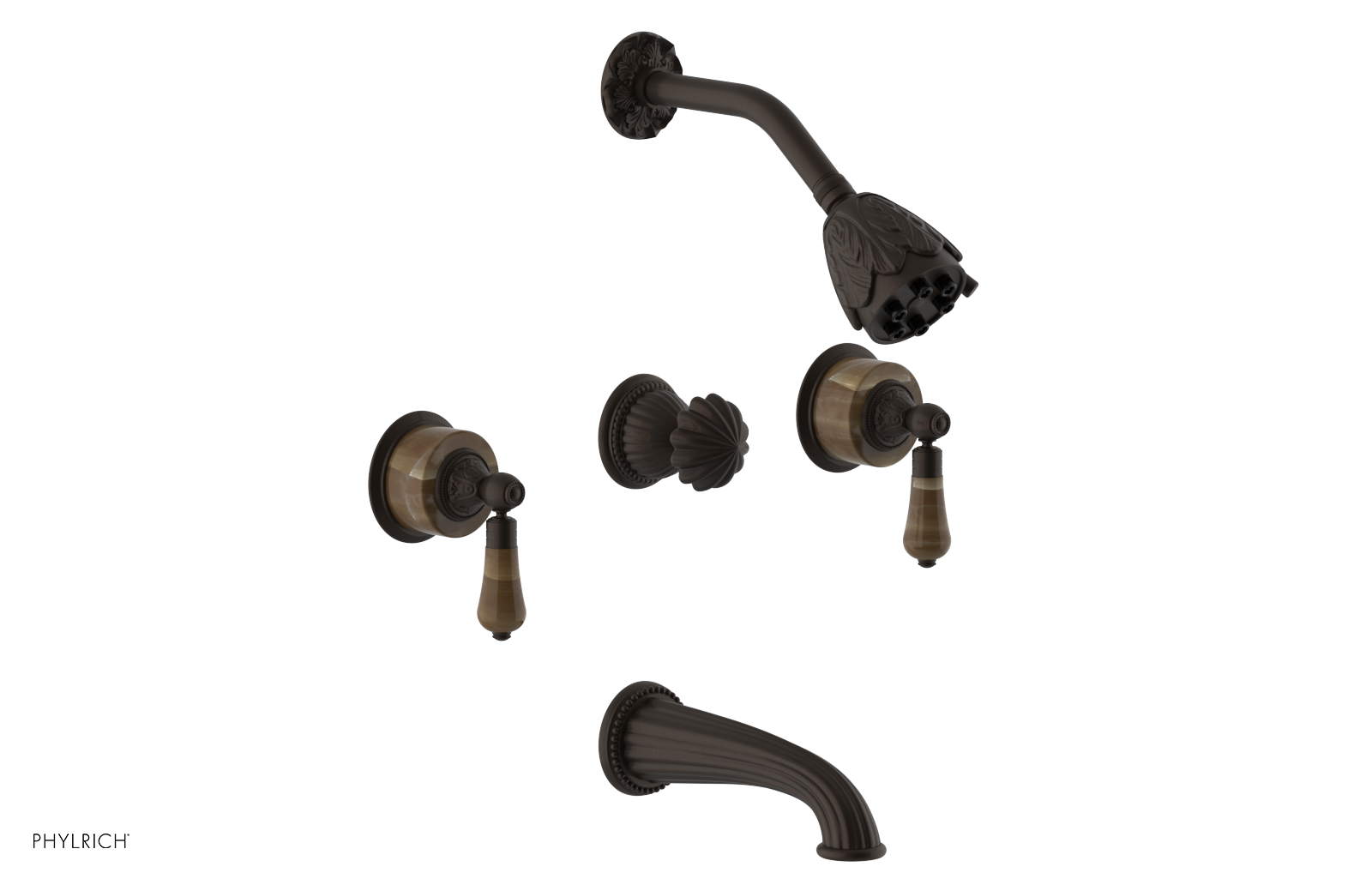 VERSAILLES Three Handle Tub and Shower Set - Brown Onyx K2241