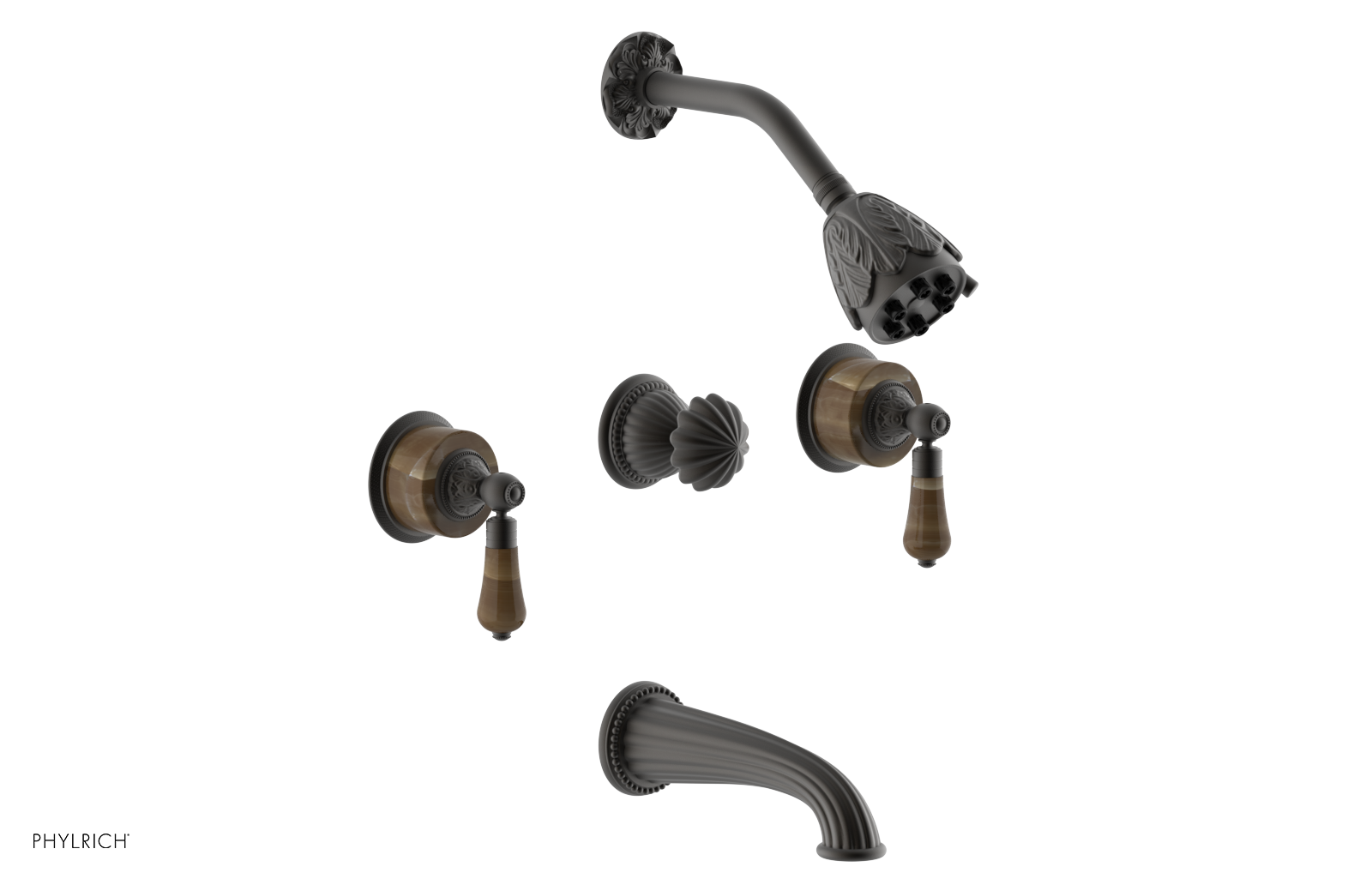 VERSAILLES Three Handle Tub and Shower Set - Brown Onyx K2241