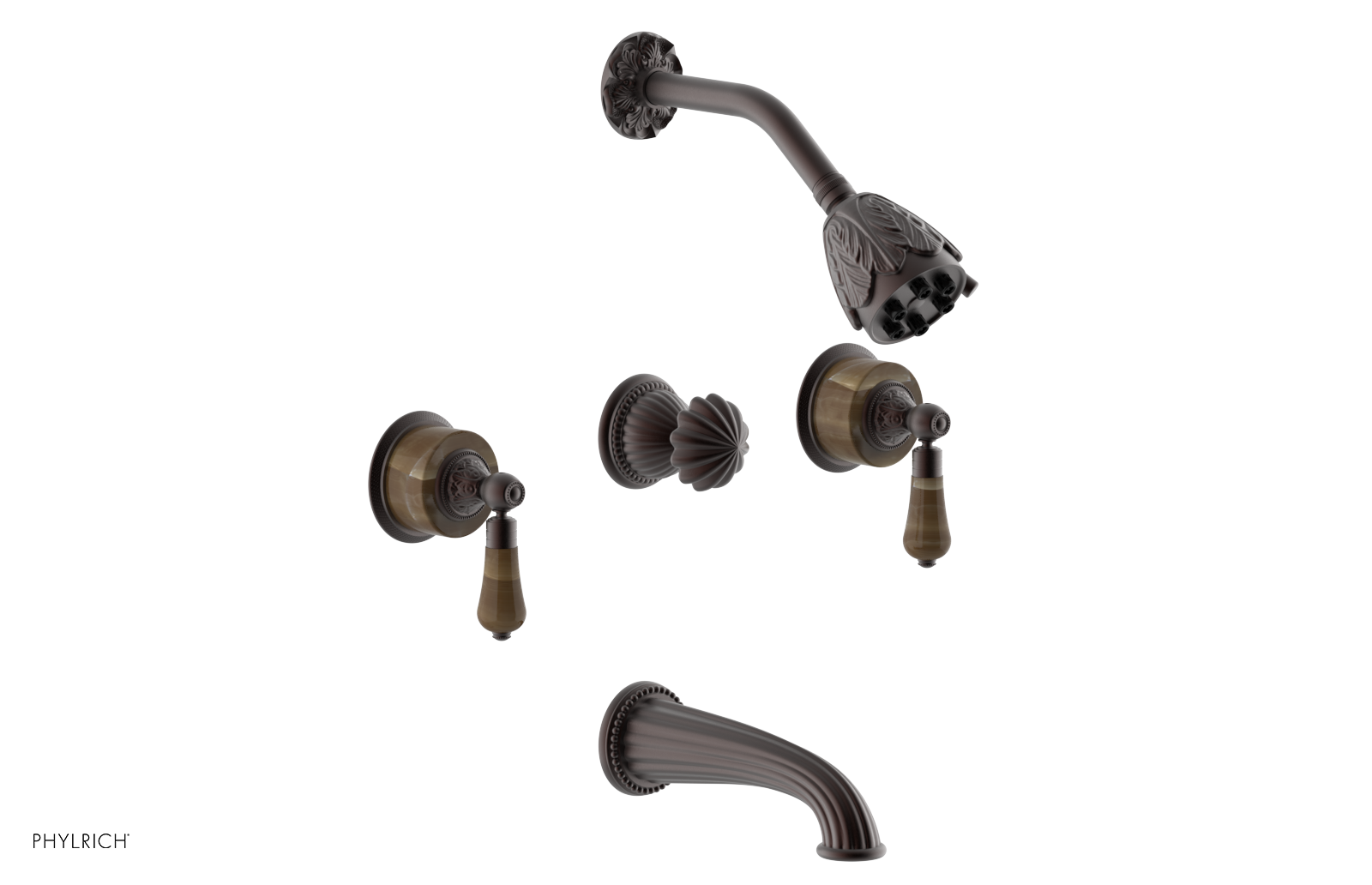 VERSAILLES Three Handle Tub and Shower Set - Brown Onyx K2241