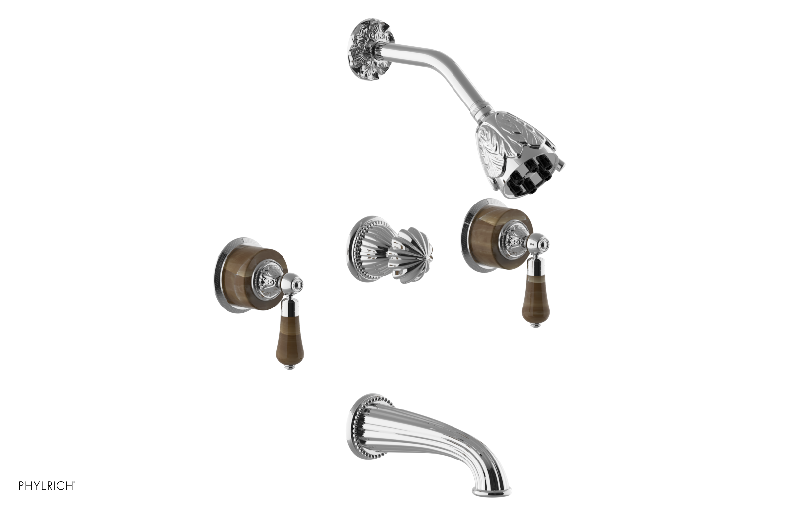 Three Handle Tub and Shower Set
