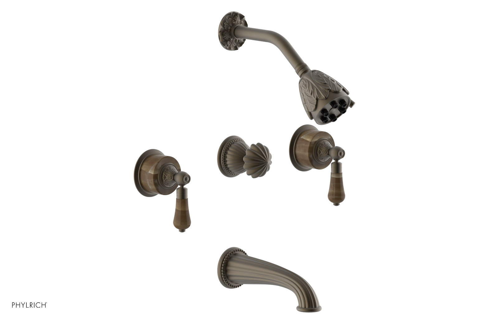 VERSAILLES Three Handle Tub and Shower Set - Brown Onyx K2241