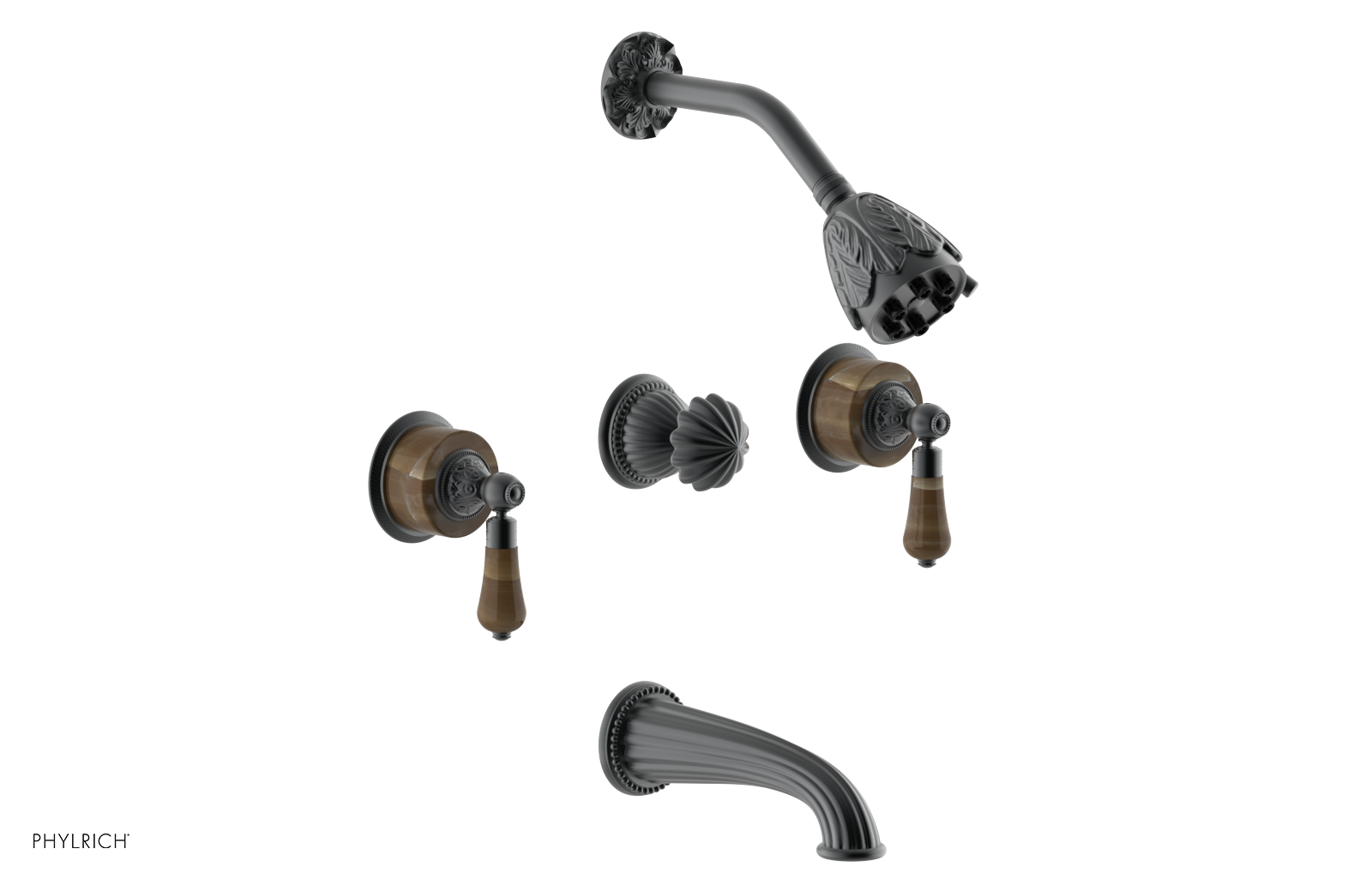 VERSAILLES Three Handle Tub and Shower Set - Brown Onyx K2241