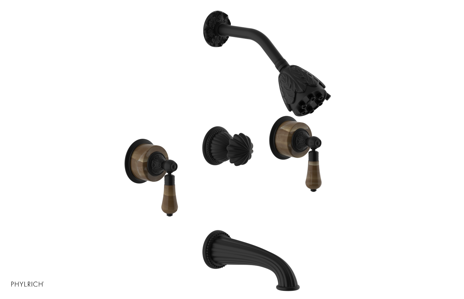 VERSAILLES Three Handle Tub and Shower Set - Brown Onyx K2241