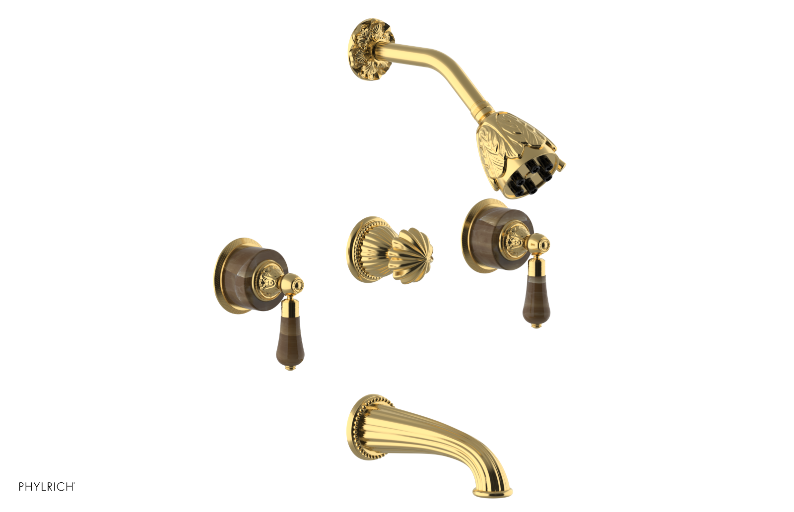 VERSAILLES Three Handle Tub and Shower Set - Brown Onyx K2241