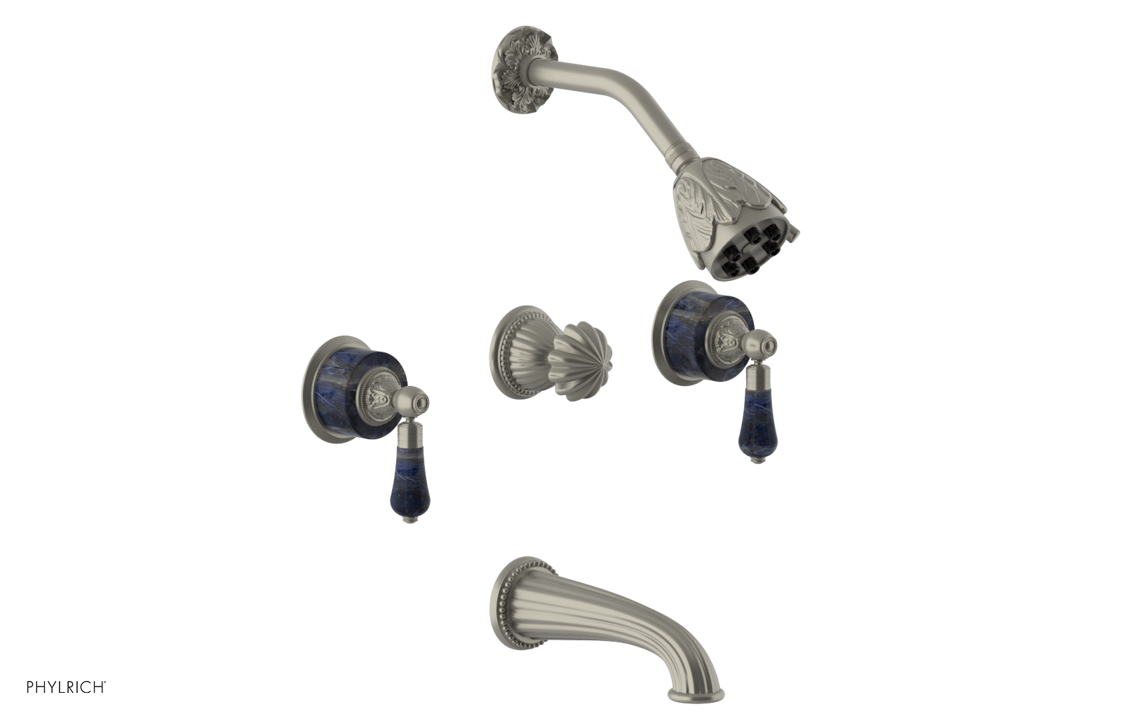 VERSAILLES Three Handle Tub and Shower Set - Bleu Sodalite K2242