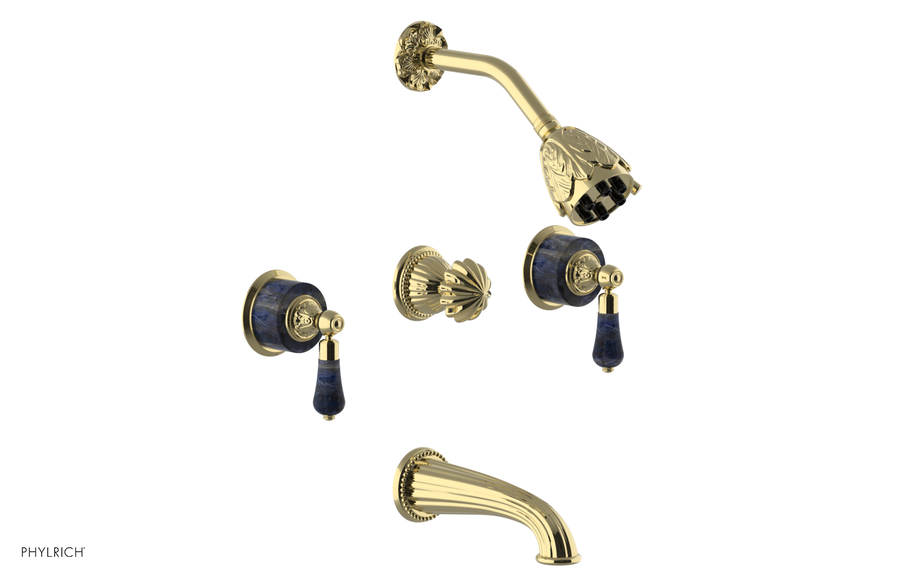 VERSAILLES Three Handle Tub and Shower Set - Bleu Sodalite K2242