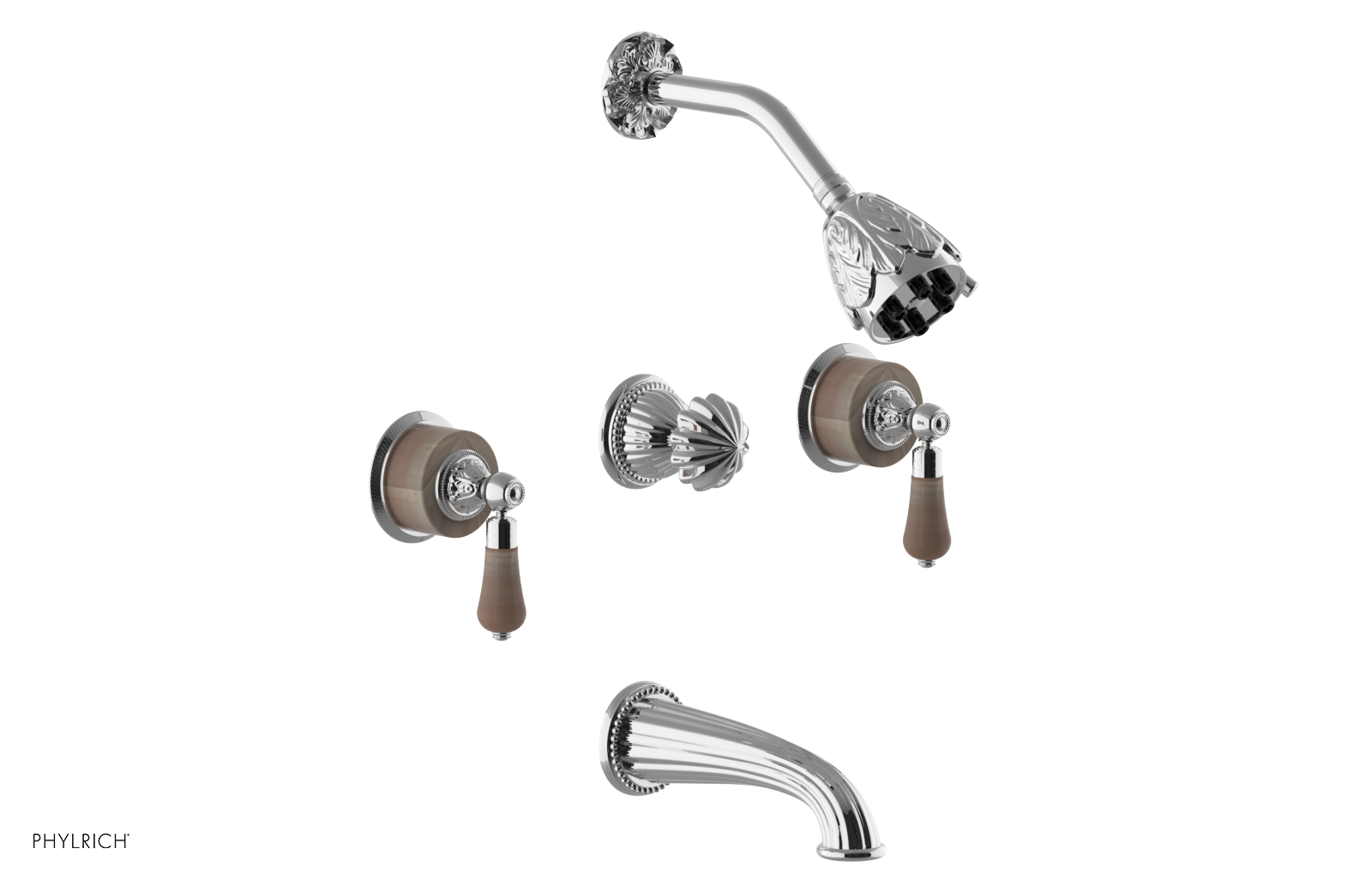 Three Handle Tub and Shower Set