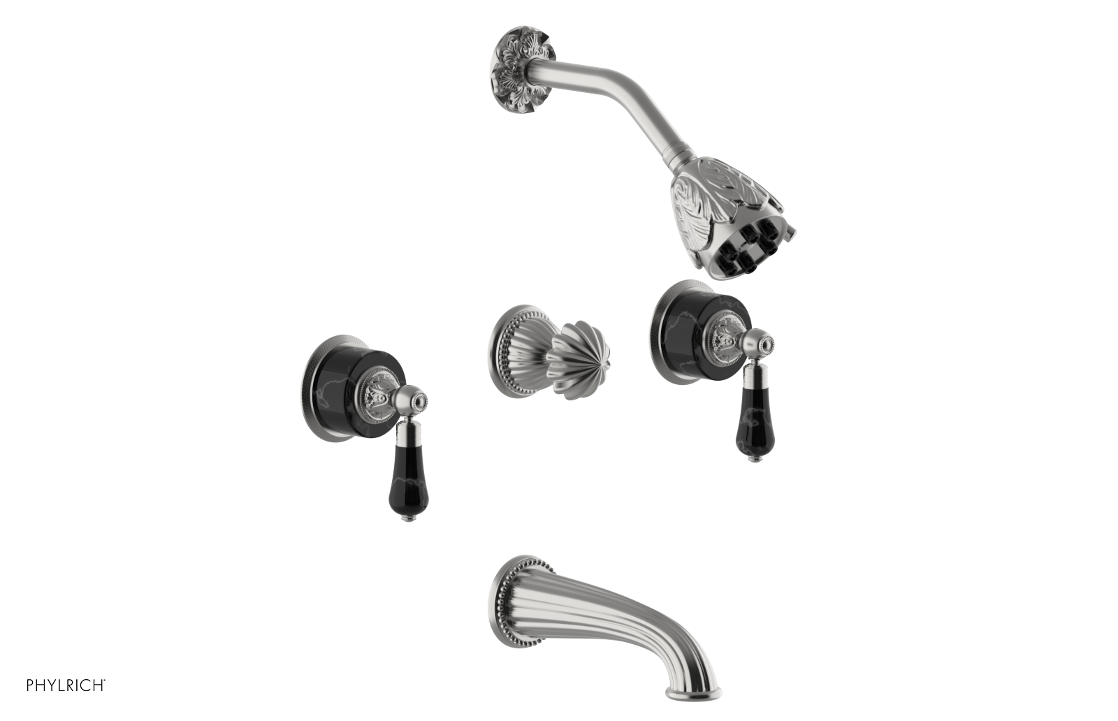 VERSAILLES Three Handle Tub and Shower Set - Frienze Black Onyx K2244