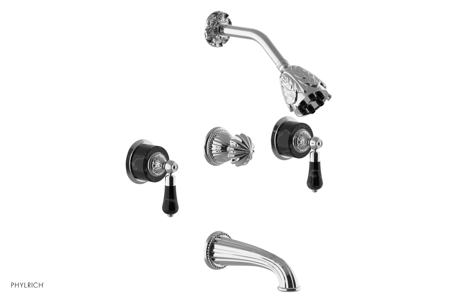Three Handle Tub and Shower Set