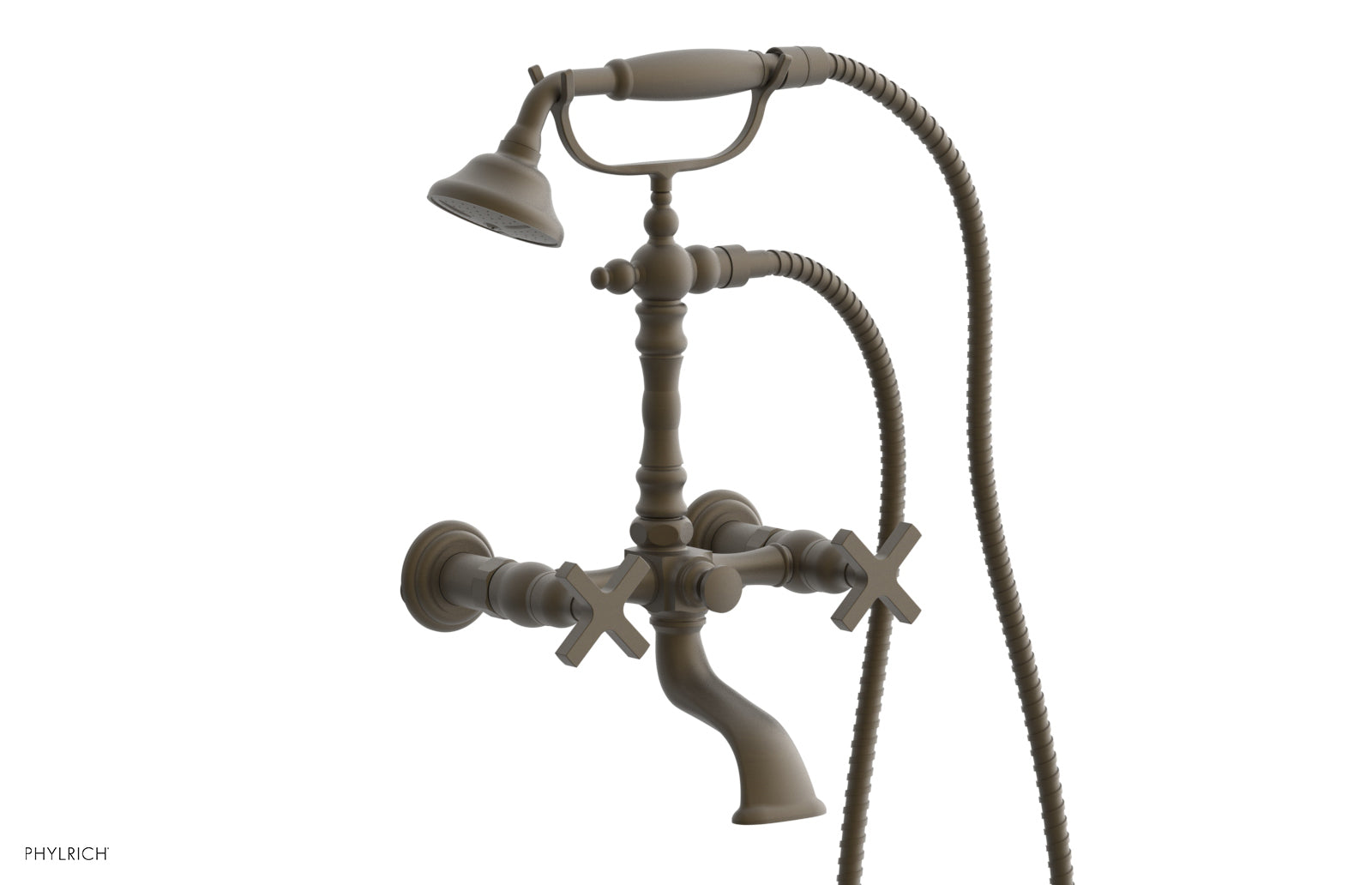 HEX MODERN Exposed Tub & Hand Shower - Cross Handle K2393-22