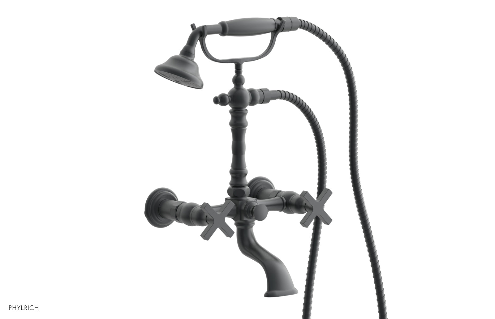 HEX MODERN Exposed Tub & Hand Shower - Cross Handle K2393-22