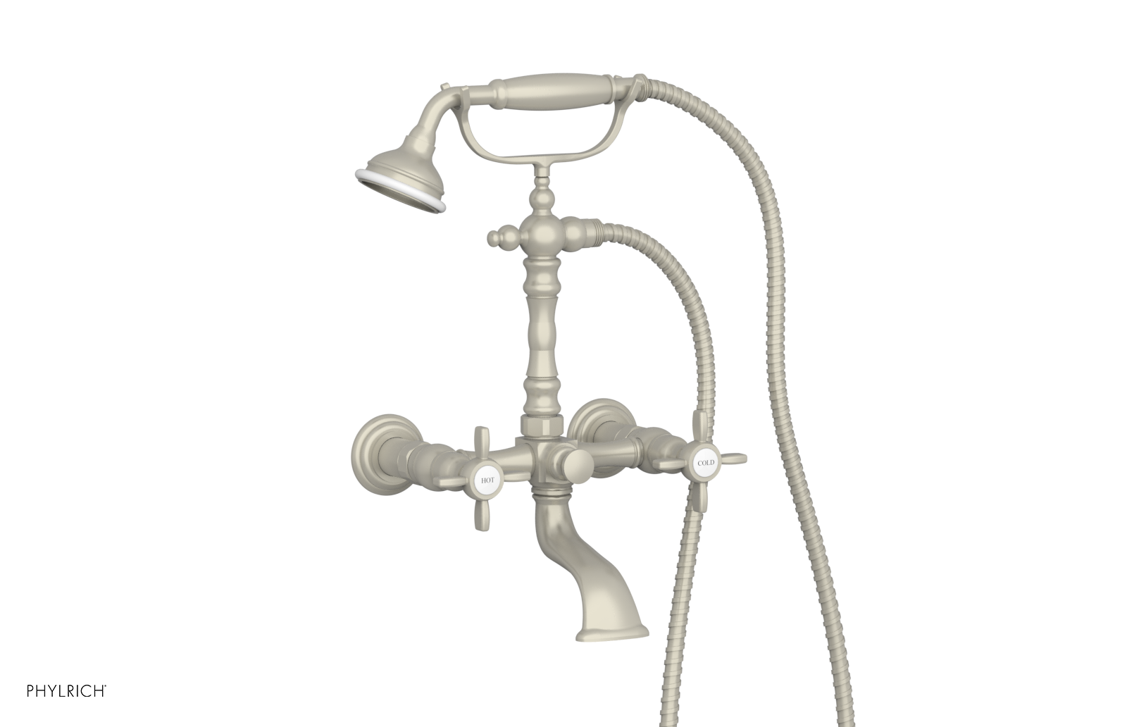 JAMESTOWN Exposed Tub & Hand Shower - Cross Handle K2393-55