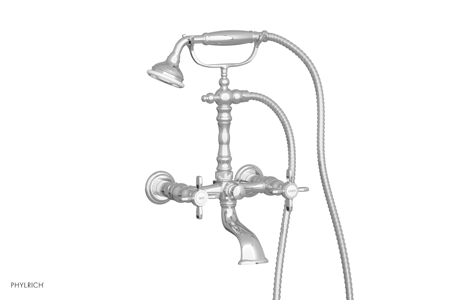JAMESTOWN Exposed Tub & Hand Shower - Cross Handle K2393-55