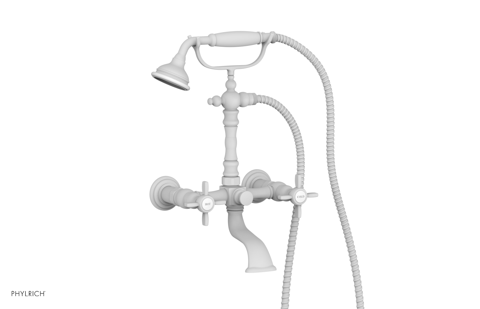 JAMESTOWN Exposed Tub & Hand Shower - Cross Handle K2393-55