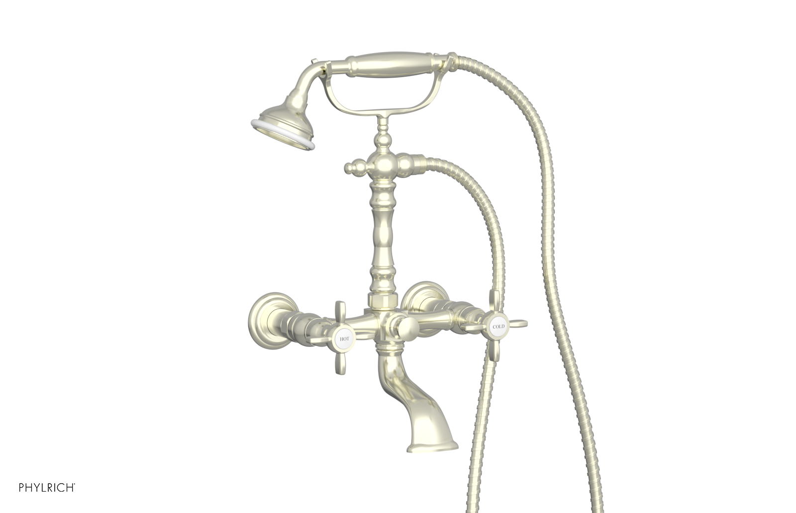 JAMESTOWN Exposed Tub & Hand Shower - Cross Handle K2393-55