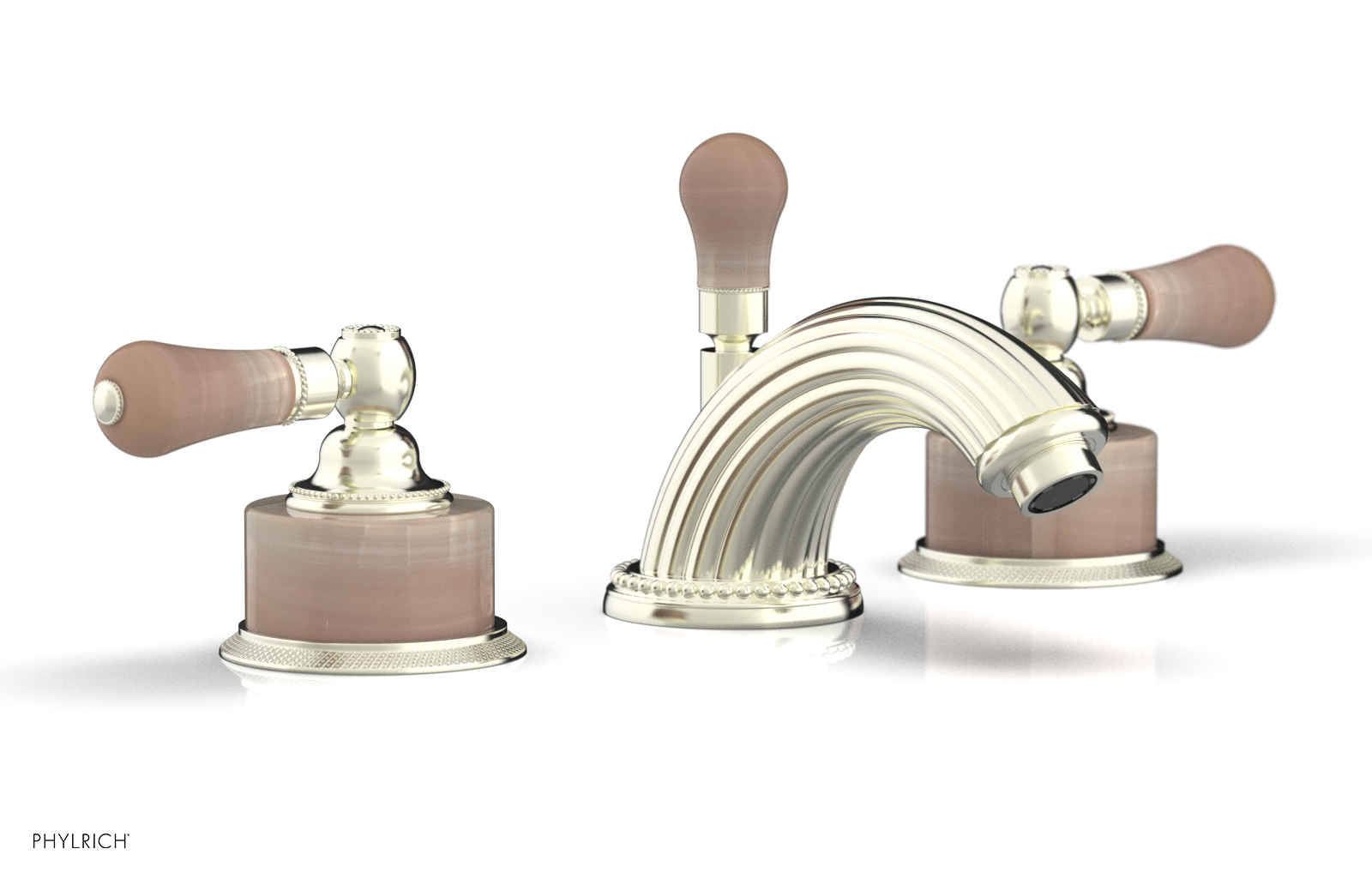REGENT Widespread Faucet Pink Onyx K273 - Phylrich REGENT Widespread Faucet Pink Onyx K273 - Phylrich