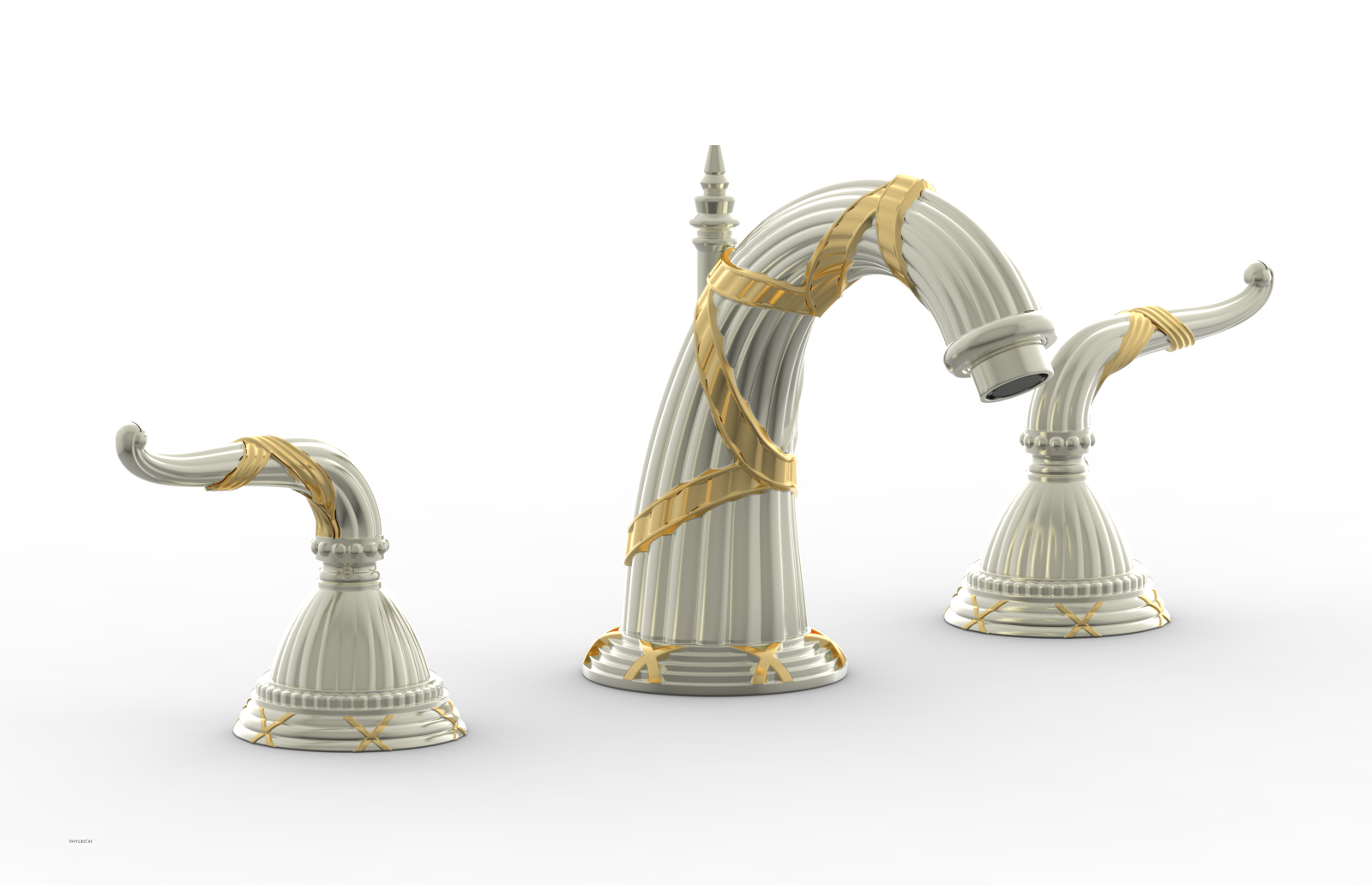 RIBBON & REED Widespread Faucet 6-3/8" High Spout Lever Handles K337