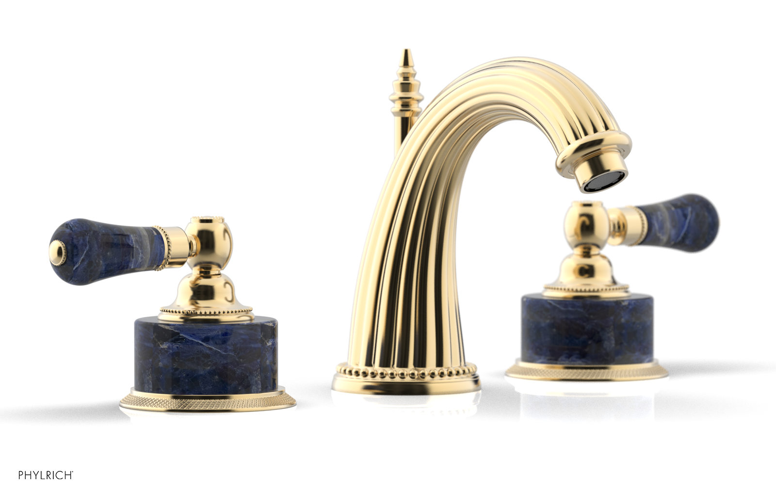 REGENT Widespread Faucet Blue Sodalite K372 - Phylrich REGENT Widespread Faucet Blue Sodalite K372 - Phylrich