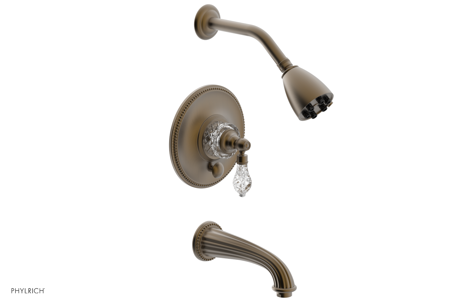 REGENT CUT CRYSTAL Pressure Balance Tub and Shower Set PB2181