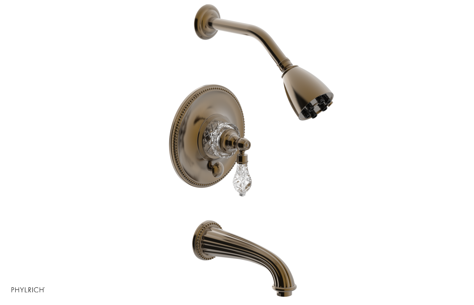 REGENT CUT CRYSTAL Pressure Balance Tub and Shower Set PB2181