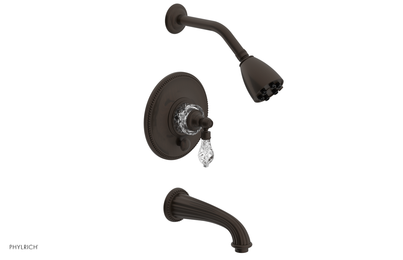 REGENT CUT CRYSTAL Pressure Balance Tub and Shower Set PB2181