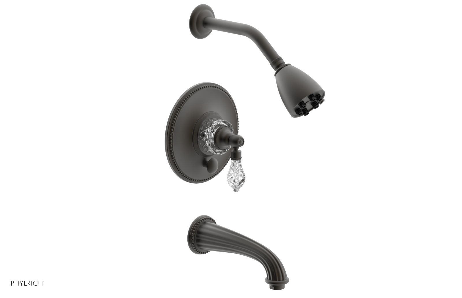 REGENT CUT CRYSTAL Pressure Balance Tub and Shower Set PB2181