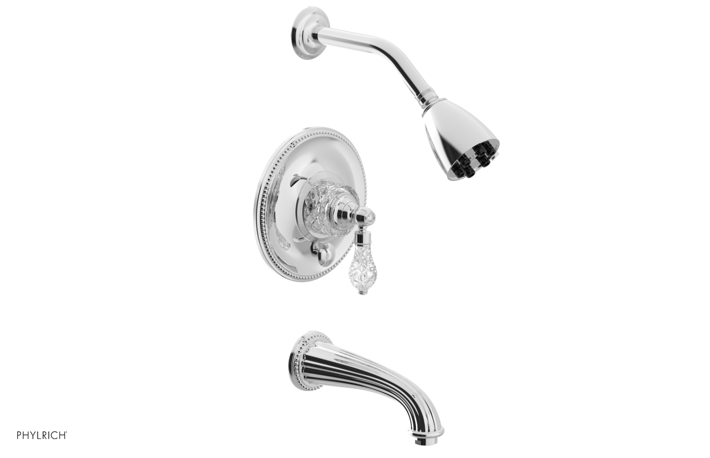 REGENT CUT CRYSTAL Pressure Balance Tub and Shower Set PB2181