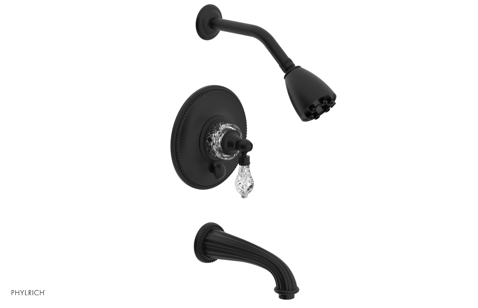 REGENT CUT CRYSTAL Pressure Balance Tub and Shower Set PB2181