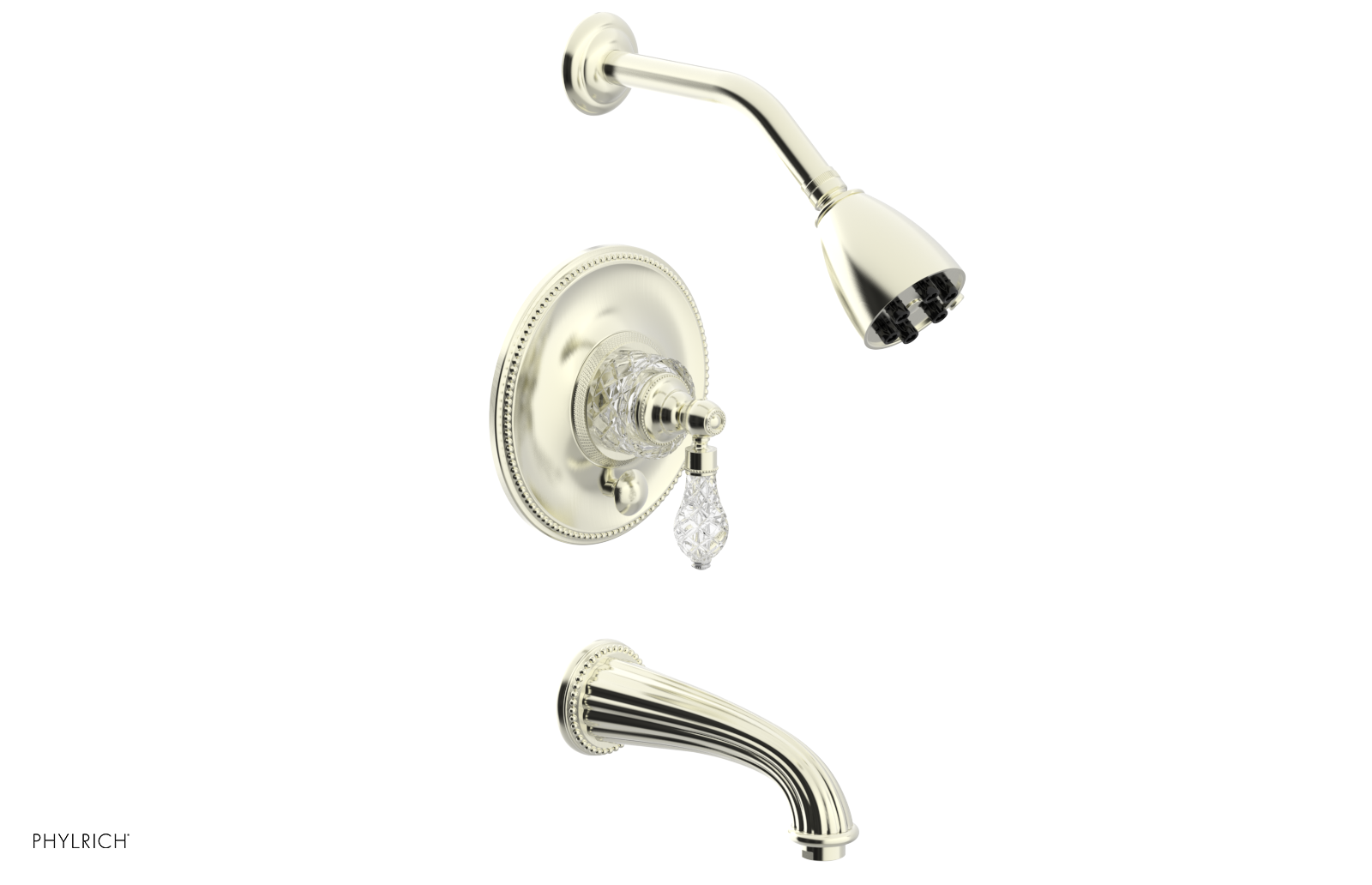 REGENT CUT CRYSTAL Pressure Balance Tub and Shower Set PB2181