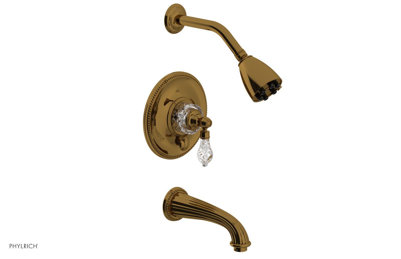 REGENT CUT CRYSTAL Pressure Balance Tub and Shower Set PB2181