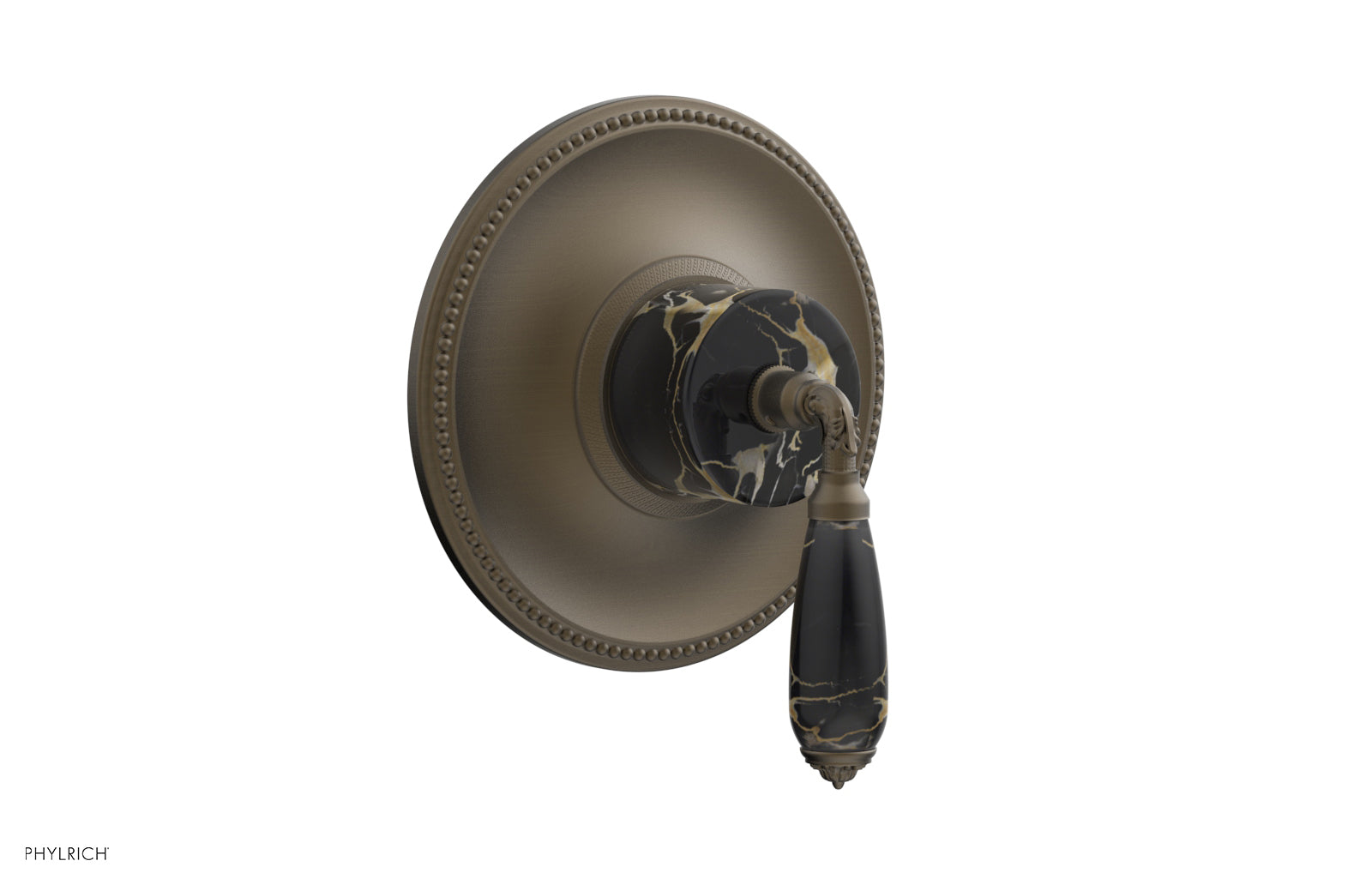 VALENCIA - Thermostatic Shower Trim, Black Marble Lever Handle TH338C