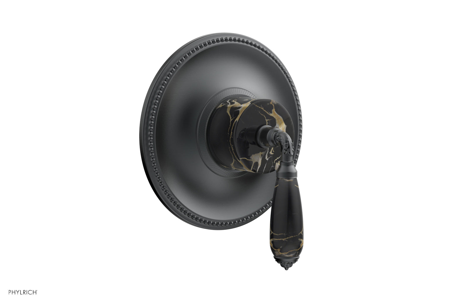 VALENCIA - Thermostatic Shower Trim, Black Marble Lever Handle TH338C