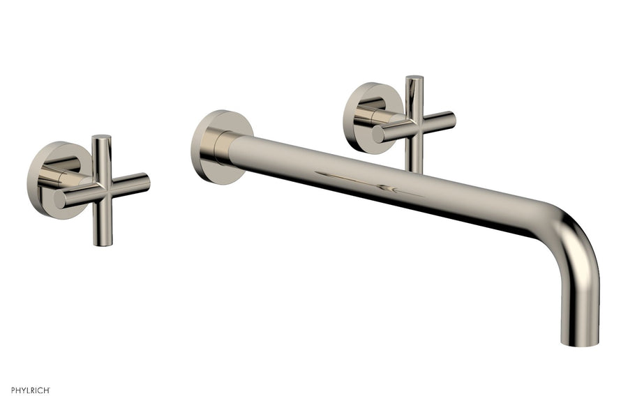 TRANSITION - Wall Lavatory Set 14" Spout - Cross Handles 120-11-14