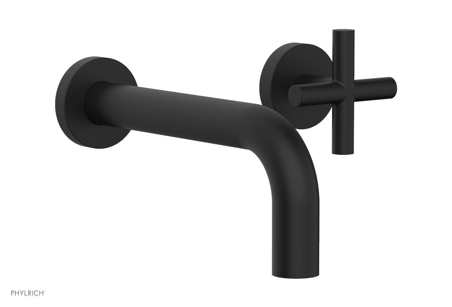 TRANSITION - Single Handle Wall Lavatory Set - Cross Handles 120-15