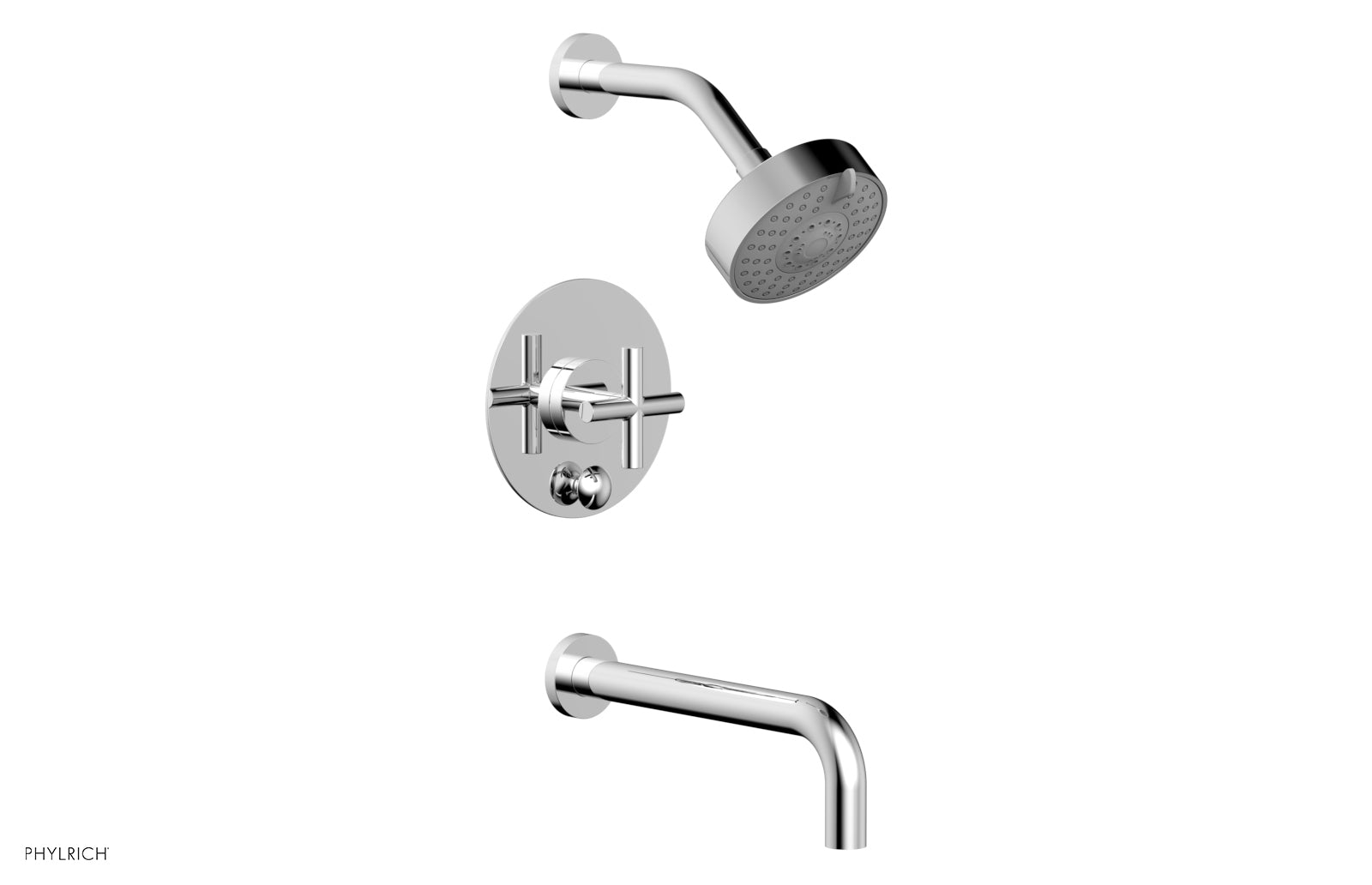 TRANSITION - Pressure Balance Tub & Shower Set 10" Spout -  Cross Handle 120-26-10
