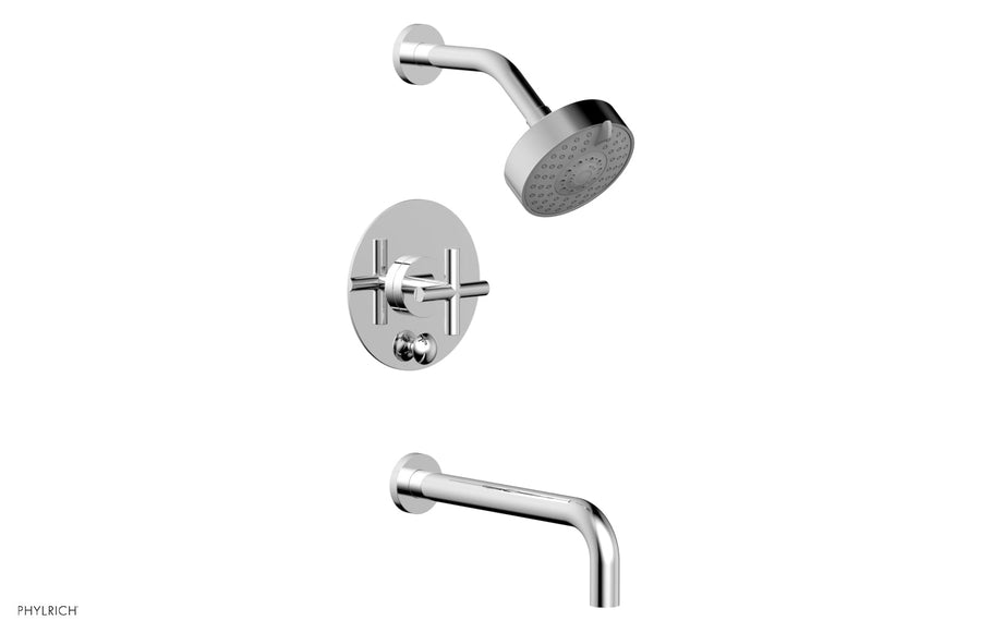 TRANSITION - Pressure Balance Tub & Shower Set 10" Spout -  Cross Handle 120-26-10
