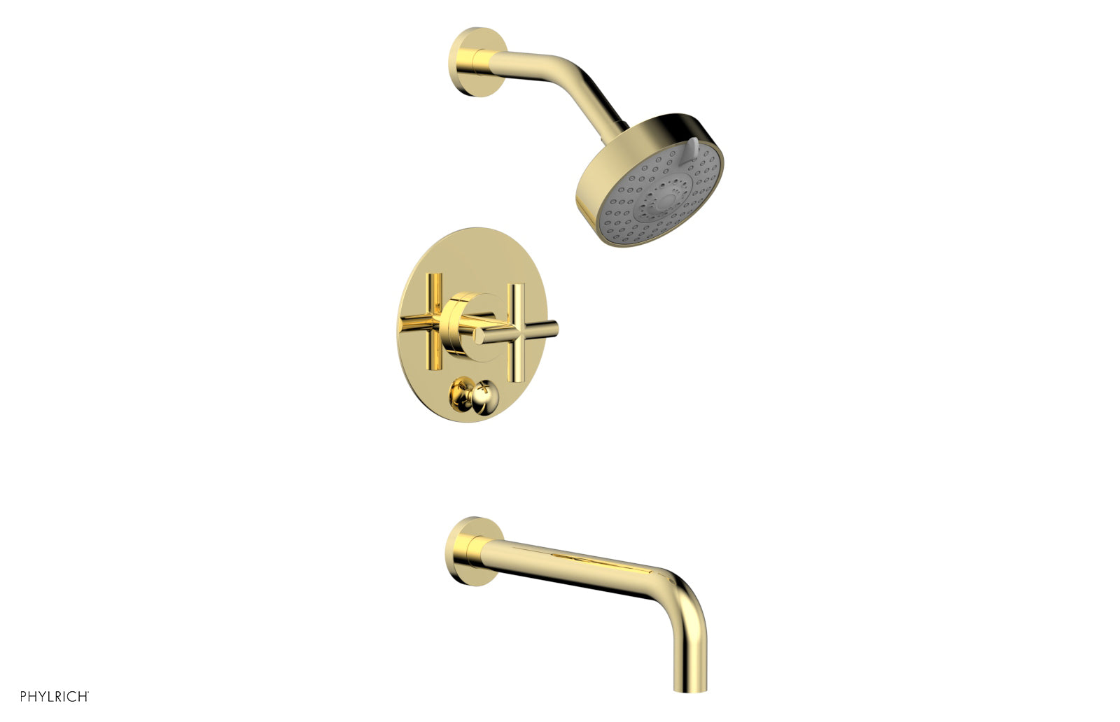 TRANSITION - Pressure Balance Tub & Shower Set 10" Spout -  Cross Handle 120-26-10
